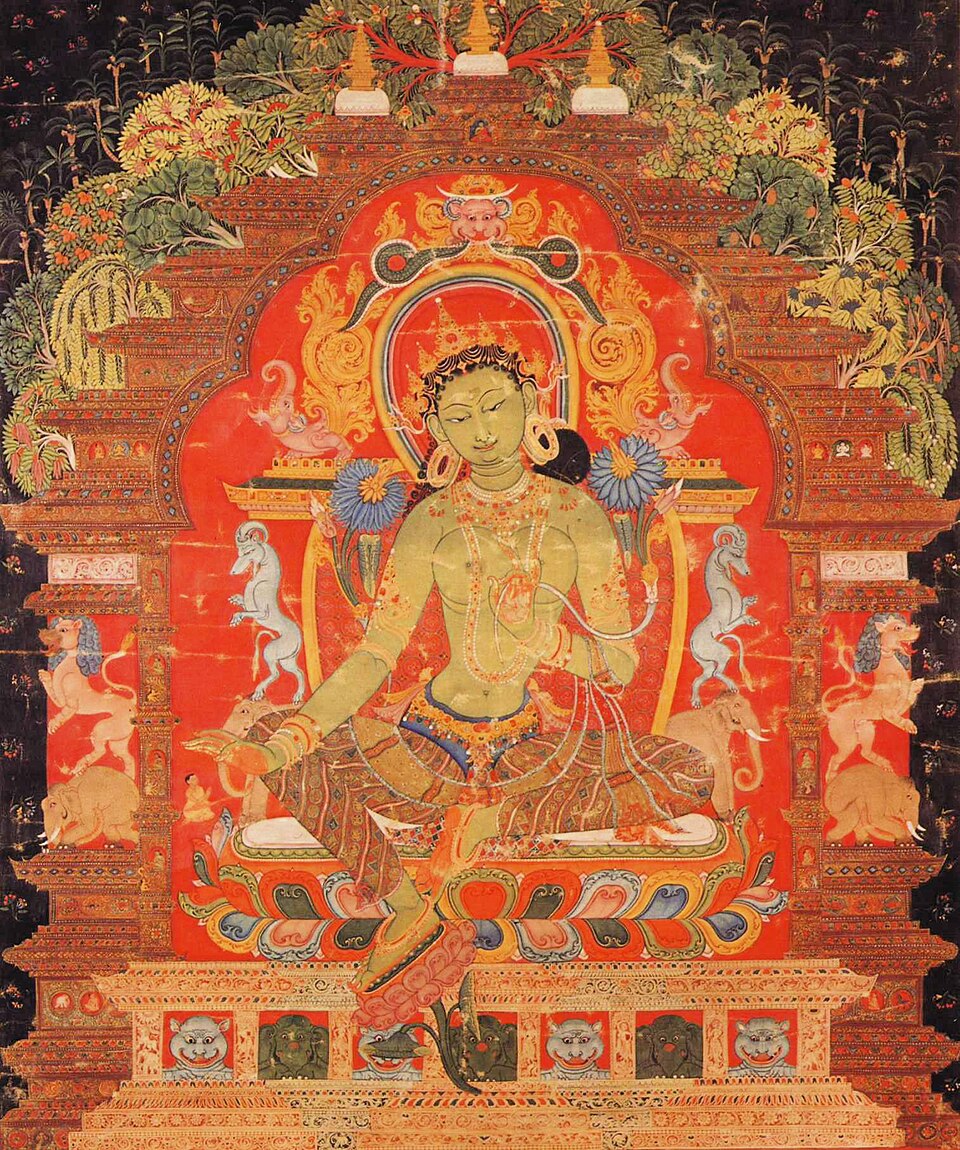 Green Tara, Nepalese thangka