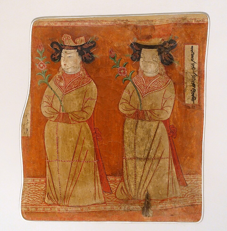 Uighur Princesses, Bezeklik Caves wall painting