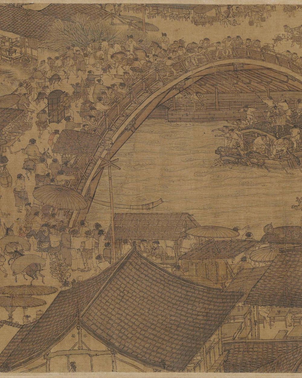 Along the River During the Qingming Festival — detail, Song dynasty handscroll